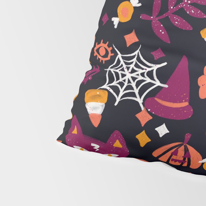 Trick or Treat Yourself - Charcoal Pillow Sham Gallery Image 4