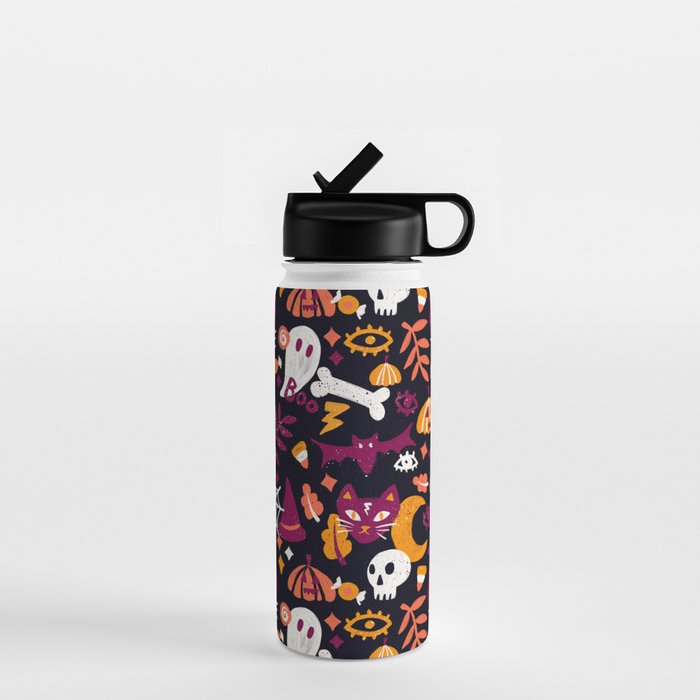 Trick or Treat Yourself - Charcoal Water Bottle Gallery Image 1