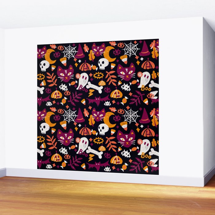 Trick or Treat Yourself - Charcoal Wall Mural Gallery Image 2