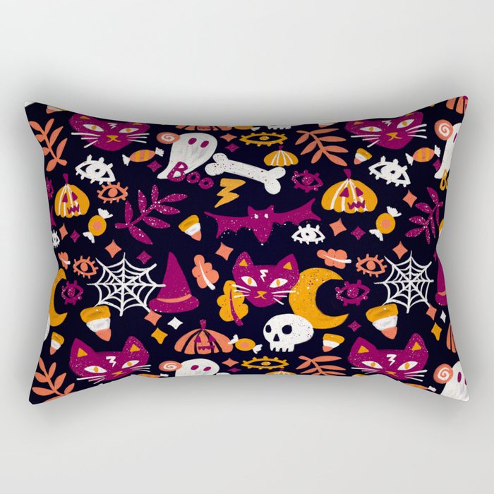 Trick or Treat Yourself - Charcoal Rectangular Pillow Gallery Image 2