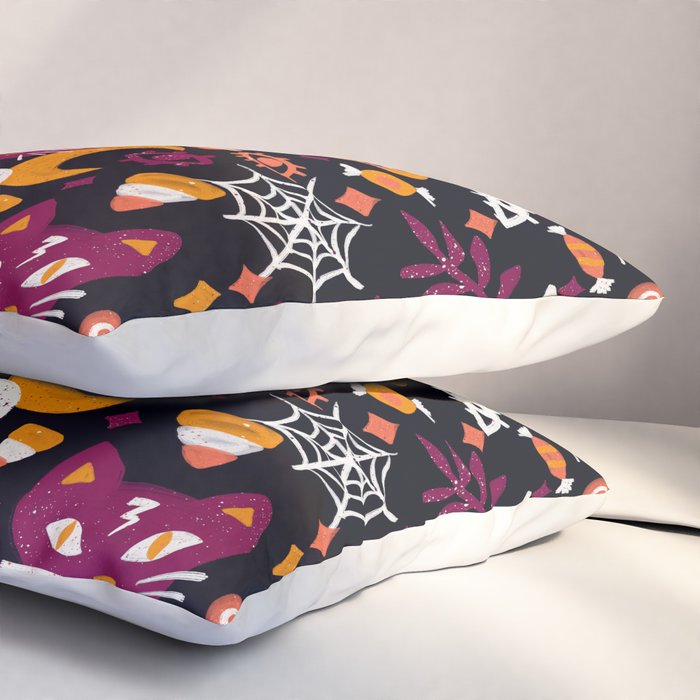 Trick or Treat Yourself - Charcoal Pillow Sham Gallery Image 3