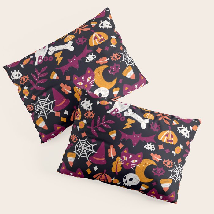 Trick or Treat Yourself - Charcoal Pillow Sham Gallery Image 3