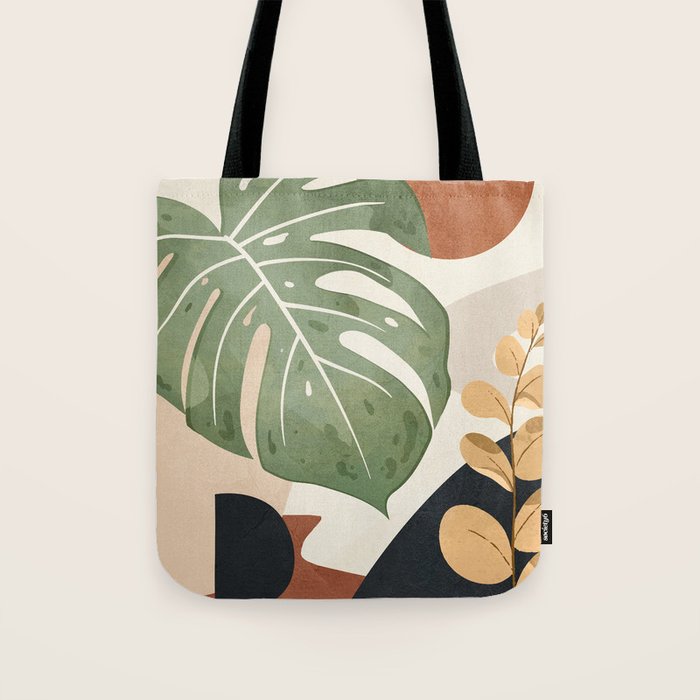 Branches and Leaves in an Abstraction 01 Tote Bag Gallery Image 1