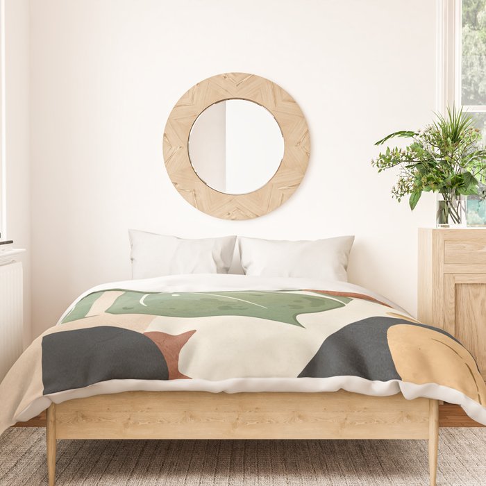 Branches and Leaves in an Abstraction 01 Duvet Cover Gallery Image 3
