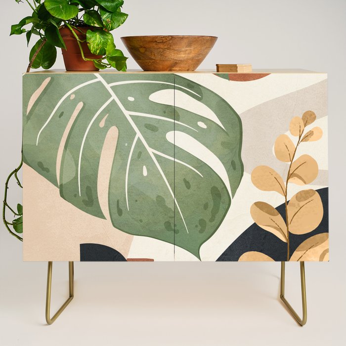Branches and Leaves in an Abstraction 01 Credenza Gallery Image 1