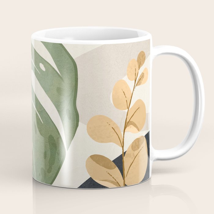 Branches and Leaves in an Abstraction 01 Coffee Mug Gallery Image 1