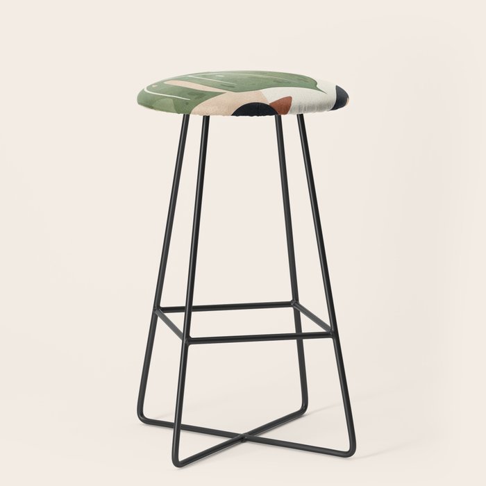 Branches and Leaves in an Abstraction 01 Stool Gallery Image 1