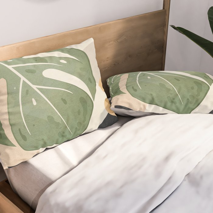 Branches and Leaves in an Abstraction 01 Pillow Sham Gallery Image 2