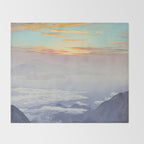 Sea of Clouds (Unkai, Ho-o-San) Hiroshi Yoshida Modern Japanese Woodblock Print Throw Blanket Gallery Image 2
