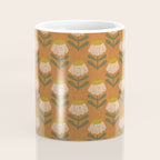 Retro Floral Burnt Orange - Mid Century Modern Daisy Coffee Mug Gallery Image 4