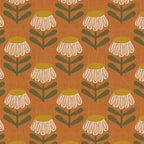 Retro Floral Burnt Orange - Mid Century Modern Daisy Coffee Mug Gallery Image 2