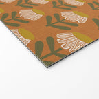Retro Floral Burnt Orange - Mid Century Modern Daisy Welcome Mat Gallery Image 2