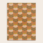 Retro Floral Burnt Orange - Mid Century Modern Daisy Notebook Gallery Image 4