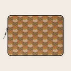 Retro Floral Burnt Orange - Mid Century Modern Daisy Laptop Sleeve Gallery Image 1