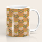 Retro Floral Burnt Orange - Mid Century Modern Daisy Coffee Mug Gallery Image 1