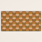 Retro Floral Burnt Orange - Mid Century Modern Daisy Desk Mat Gallery Image 3