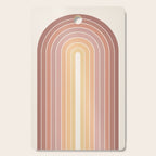 Gradient Arch VII Earthy Pastel Mid Century Modern Rainbow Cutting Board Gallery Image 1
