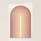 Gradient Arch VII Earthy Pastel Mid Century Modern Rainbow Stationery Card Gallery Image 2