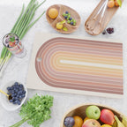 Gradient Arch VII Earthy Pastel Mid Century Modern Rainbow Cutting Board Gallery Image 2
