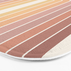 Gradient Arch VII Earthy Pastel Mid Century Modern Rainbow Bath Mat Gallery Image 3