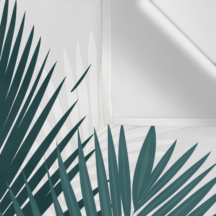 Gold and Green Palm Leaves Wall Tapestry Gallery Image 3