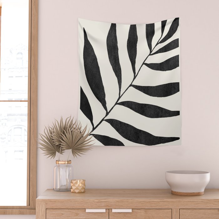 Minimal Abstract Art Plant 26 Wall Tapestry Gallery Image 2