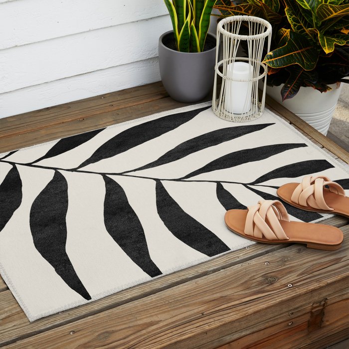 Minimal Abstract Art Plant 26 Outdoor Rug Gallery Image 2