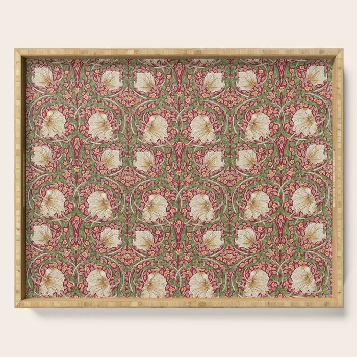 William Morris Vintage Pimpernel Red Thyme Serving Tray Gallery Image 1