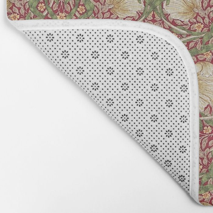 William Morris Vintage Pimpernel Red Thyme Bath Mat Gallery Image 2