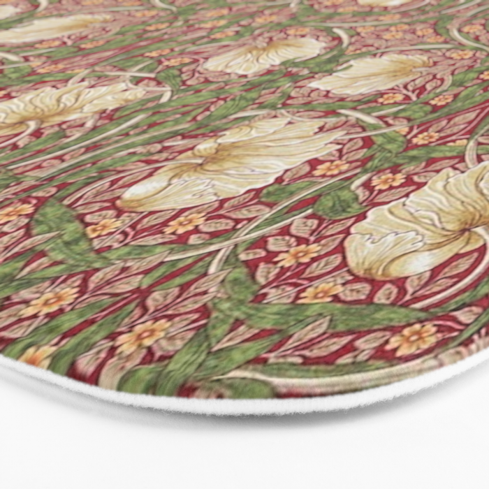 William Morris Vintage Pimpernel Red Thyme Bath Mat Gallery Image 3