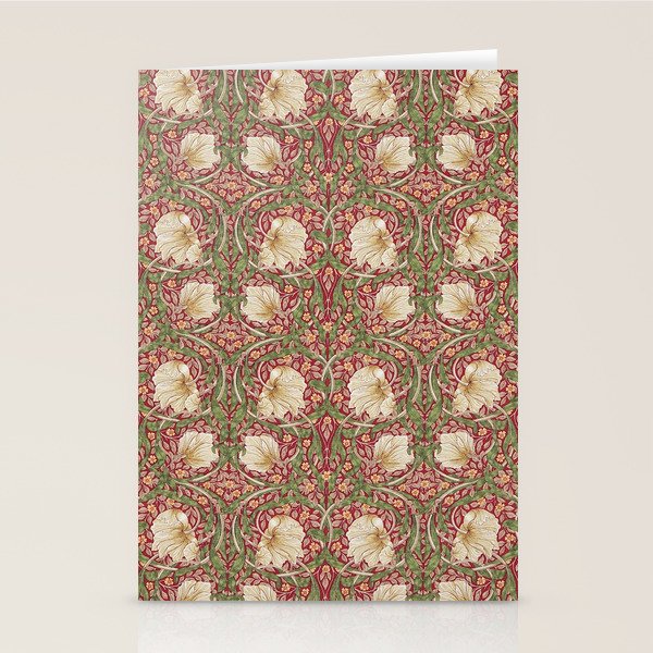William Morris Vintage Pimpernel Red Thyme Stationery Card Gallery Image 1