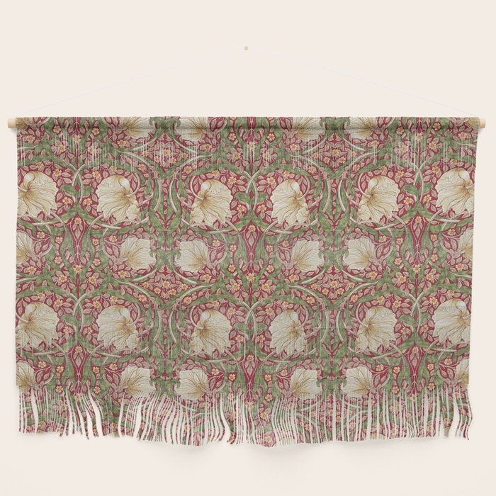 William Morris Vintage Pimpernel Red Thyme Wall Hanging Gallery Image 1
