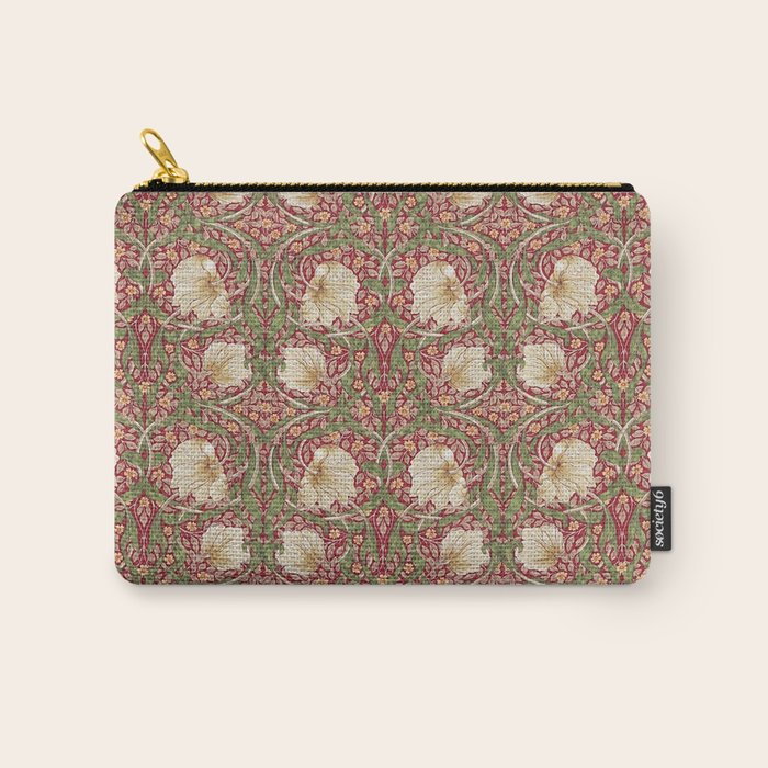 William Morris Vintage Pimpernel Red Thyme Carry All Pouch Gallery Image 1