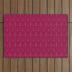 Art Deco in Raspberry Pink Outdoor Rug Gallery Image 1