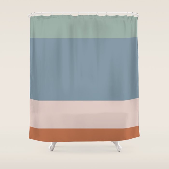 Contemporary Color Block XI Shower Curtain Gallery Image 1
