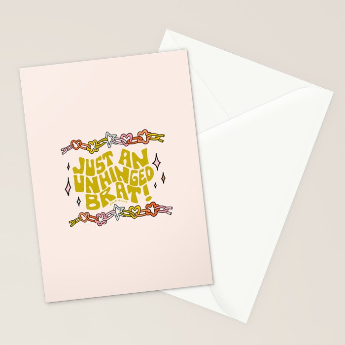 Just An Unhinged Brat Stationery Card Gallery Image 2
