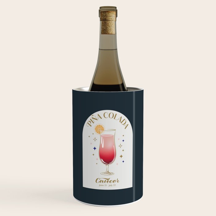 Pina Colada Cocktail Zodiac Sign Wine Chiller Gallery Image 1