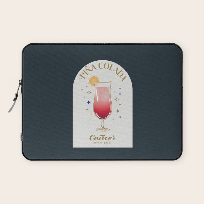 Pina Colada Cocktail Zodiac Sign Laptop Sleeve Gallery Image 1