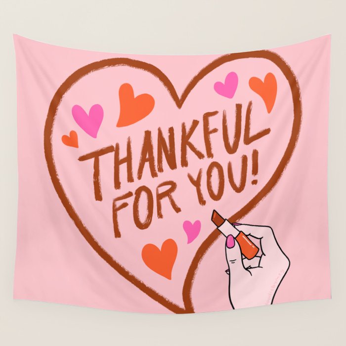Thankful For You Wall Tapestry Gallery Image 1