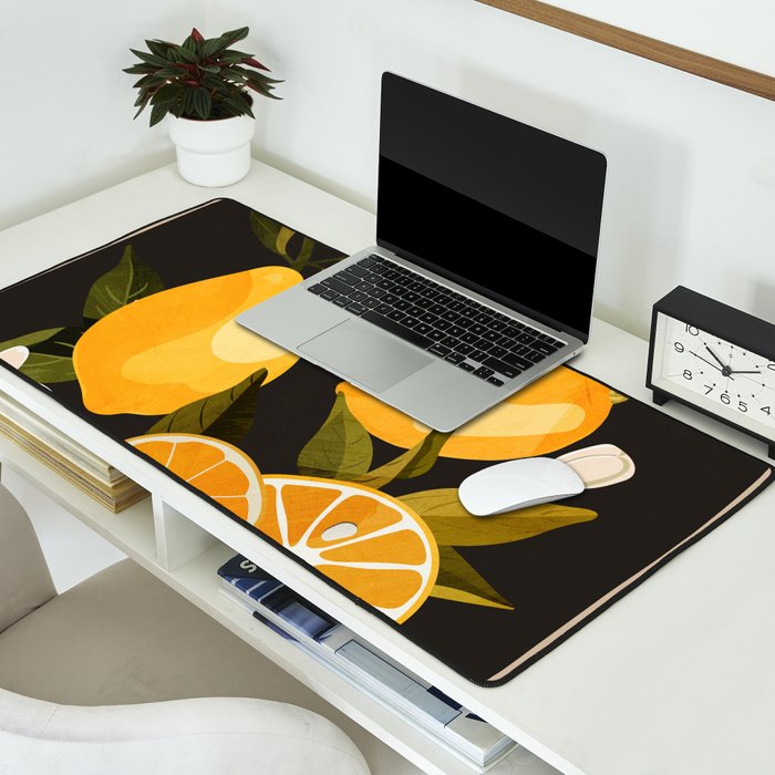 Lemons Botanical Art 1 Desk Mat Gallery Image 2