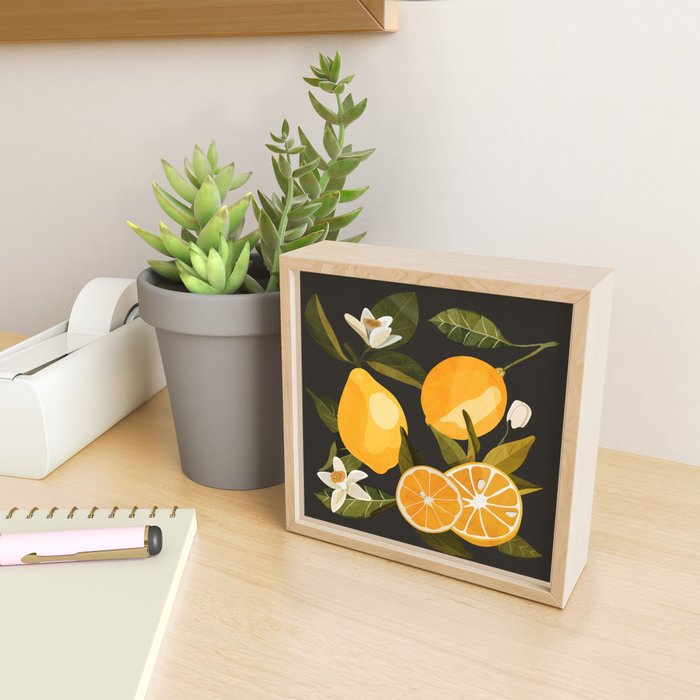 Lemons Botanical Art 1 Mini Art Print Gallery Image 2