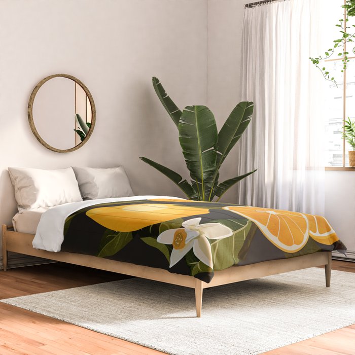 Lemons Botanical Art 1 Comforter Gallery Image 2