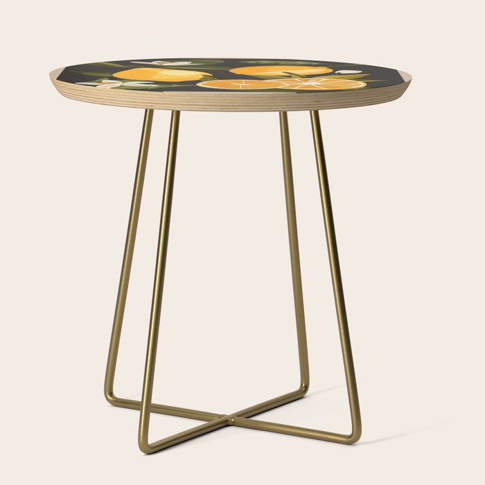 Lemons Botanical Art 1 Side Table Gallery Image 1