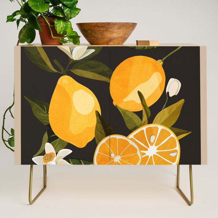 Lemons Botanical Art 1 Credenza Gallery Image 1