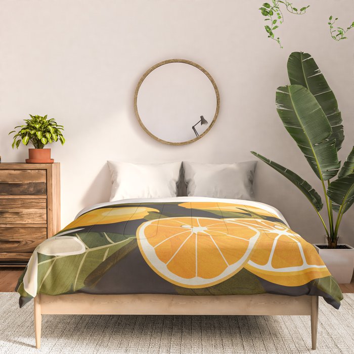 Lemons Botanical Art 1 Comforter Gallery Image 3