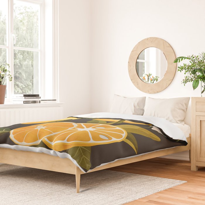 Lemons Botanical Art 1 Duvet Cover Gallery Image 2