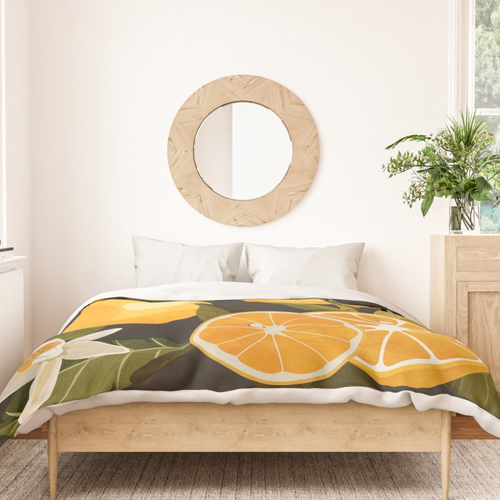 Lemons Botanical Art 1 Duvet Cover Gallery Image 3