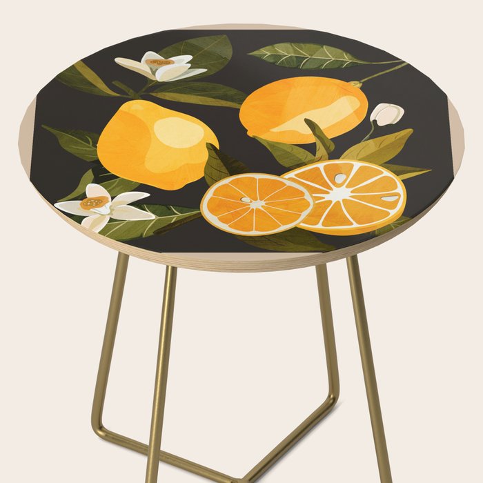 Lemons Botanical Art 1 Side Table Gallery Image 2