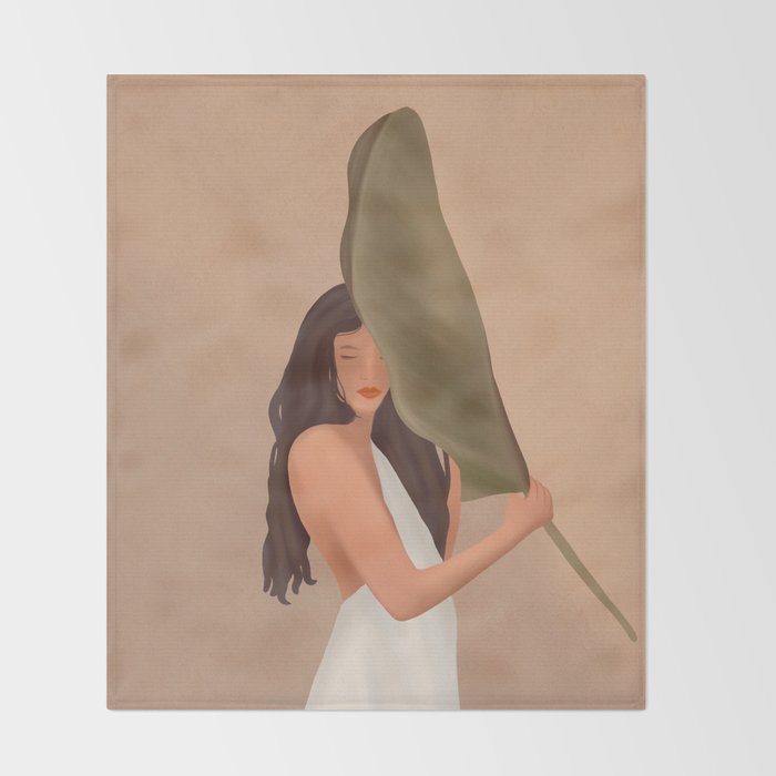 Shade of a Leaf Throw Blanket Gallery Image 2