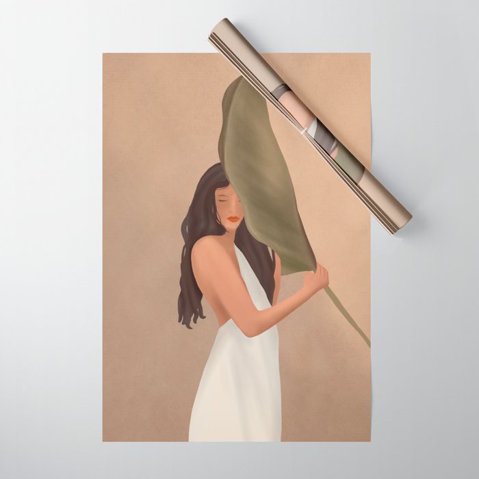 Shade of a Leaf Wrapping Paper Gallery Image 1